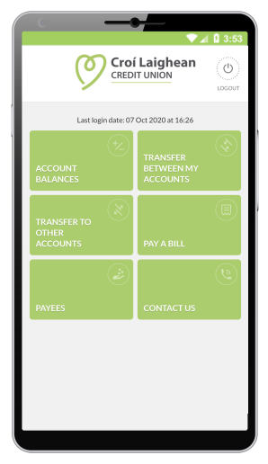 Image of website on a mobile screen